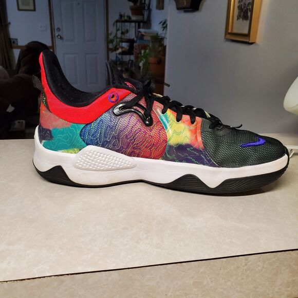 Nike PG 5 Paul George Basketball Sneakers Multi Color Mens size 8.5 - Picture 3 of 8